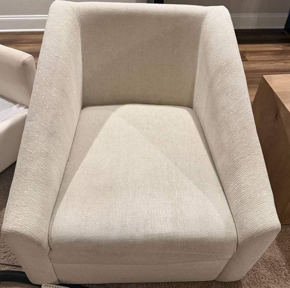 Upholstered furniture after professional cleaning