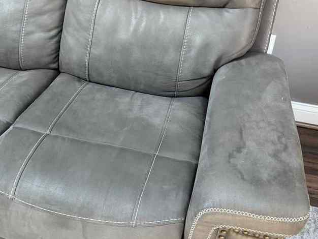 Couch before professional cleaning